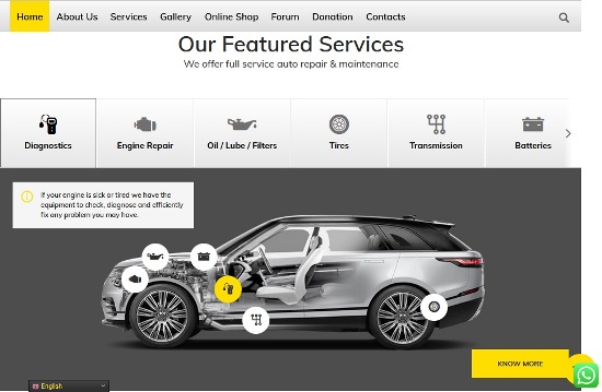 Black Edition Auto Service Web Site