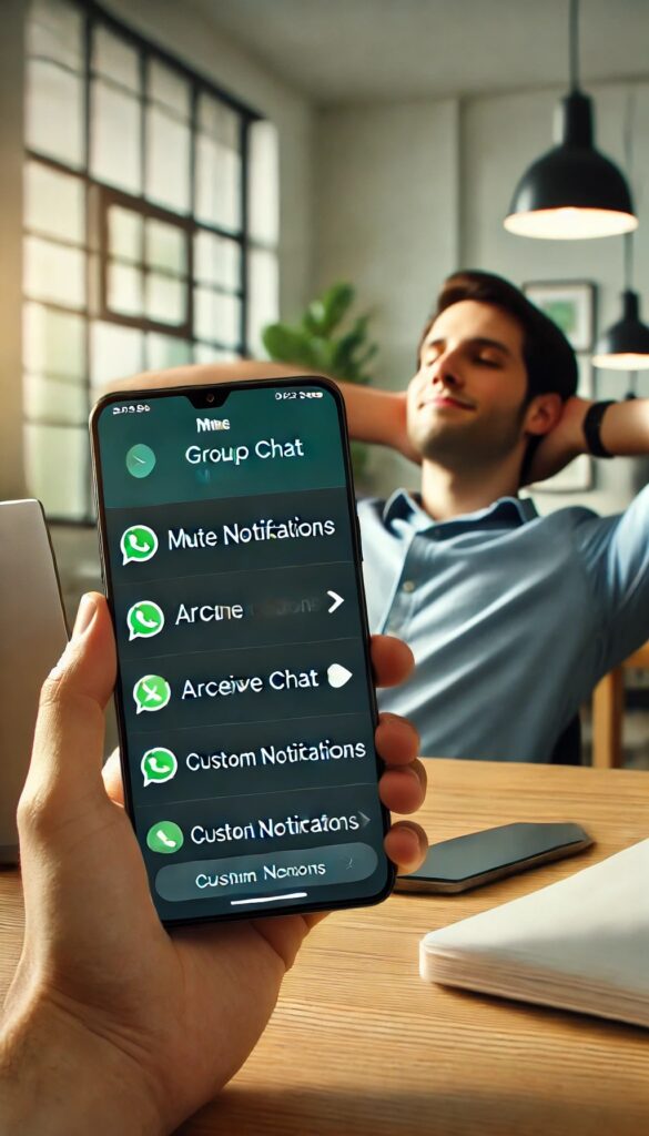 Comment masquer un groupe WhatsApp sans le quitter